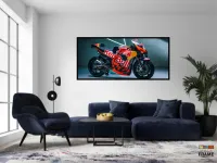 Quadro Decorativo Moto GP Campeões 130x60 Moldura preta 2x2 cm - Foto 4