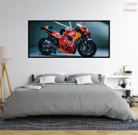 Quadro Decorativo Moto GP Campeões 130x60 Moldura preta 2x2 cm - Foto 6