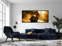 Quadro Decorativo Moto GP Corrida 130x60 Moldura preta 2x2 cm - Foto 4