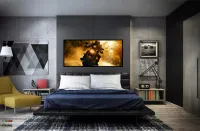 Quadro Decorativo Moto GP Corrida 130x60 Moldura preta 2x2 cm - Foto 5