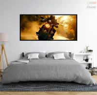 Quadro Decorativo Moto GP Corrida 130x60 Moldura preta 2x2 cm - Foto 6