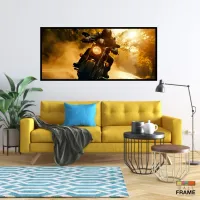 Quadro Decorativo Moto GP Corrida 130x60 Moldura preta 2x2 cm - Foto 7