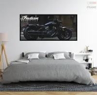 Quadro Decorativo Moto GP Energia 130x60 Moldura preta 2x2 cm - Foto 6