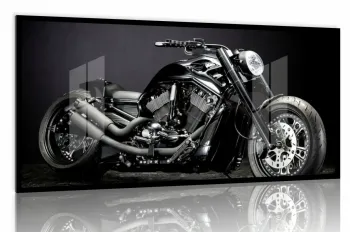 Quadro Decorativo Moto GP Estilo 130x60 Moldura preta 2x2 cm