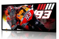 Quadro Decorativo Moto GP Força 130x60 Moldura preta 2x2 cm - Foto 2