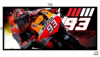 Quadro Decorativo Moto GP Força 130x60 Moldura preta 2x2 cm - Foto 3