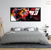Quadro Decorativo Moto GP Força 130x60 Moldura preta 2x2 cm - Foto 6