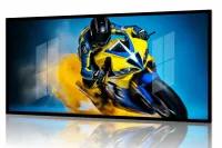 Quadro Decorativo Moto GP Performance 130x60 Moldura preta 2x2 cm - Foto 2