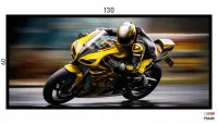 Quadro Decorativo Moto GP Pista 130x60 Moldura preta 2x2 cm - Foto 3