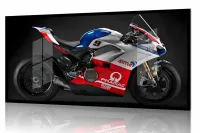 Quadro Decorativo Moto GP Potência 130x60 Moldura preta 2x2 cm - Foto 2