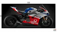 Quadro Decorativo Moto GP Potência 130x60 Moldura preta 2x2 cm - Foto 3