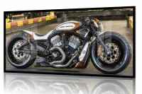 Quadro Decorativo Moto GP Rapidez 130x60 Moldura preta 2x2 cm - Foto 2