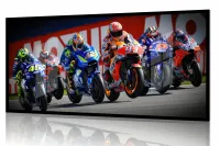 Quadro Decorativo Moto GP Sensação 130x60 Moldura preta 2x2 cm - Foto 2