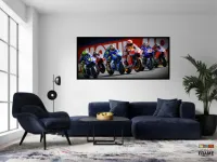 Quadro Decorativo Moto GP Sensação 130x60 Moldura preta 2x2 cm - Foto 4