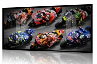 Quadro Decorativo Moto GP Técnica 130x60 Moldura preta 2x2 cm - Foto 2