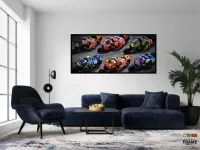 Quadro Decorativo Moto GP Técnica 130x60 Moldura preta 2x2 cm - Foto 4