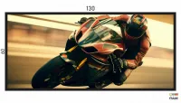 Quadro Decorativo Moto GP Velocidade 130x60 Moldura preta 2x2 cm - Foto 3