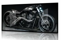 Quadro Decorativo Moto Harley Devidson 130x60 Moldura preta 2x2 cm - Foto 2