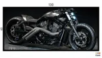 Quadro Decorativo Moto Harley Devidson 130x60 Moldura preta 2x2 cm - Foto 3