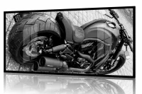Quadro Decorativo Moto Harley-Davidson VSRC 130x60 moldura PeB preta 2x2 cm - Foto 2