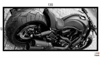 Quadro Decorativo Moto Harley-Davidson VSRC 130x60 moldura PeB preta 2x2 cm - Foto 3