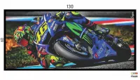 Quadro Decorativo Moto Valentino Rossi 46 130x60 Corrida Moldura preta 2x2 cm - Foto 3