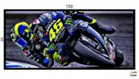 Quadro Decorativo MotoGP Yamaha Valentino Rossi 46 130x60 moldura preta 2x2 cm - Foto 3