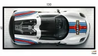 Quadro Decorativo Porsche Conceito Sport 130x60 Moldura preta 2x2 cm - Foto 3
