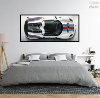 Quadro Decorativo Porsche Conceito Sport 130x60 Moldura preta 2x2 cm - Foto 5