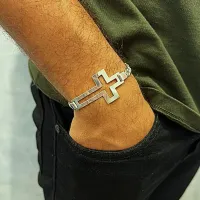 Pulseira de prata 950 masculina - PUC100 - Foto 4