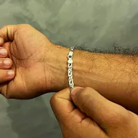 Pulseira de Prata 950 - Masculina - PU923 - Foto 2