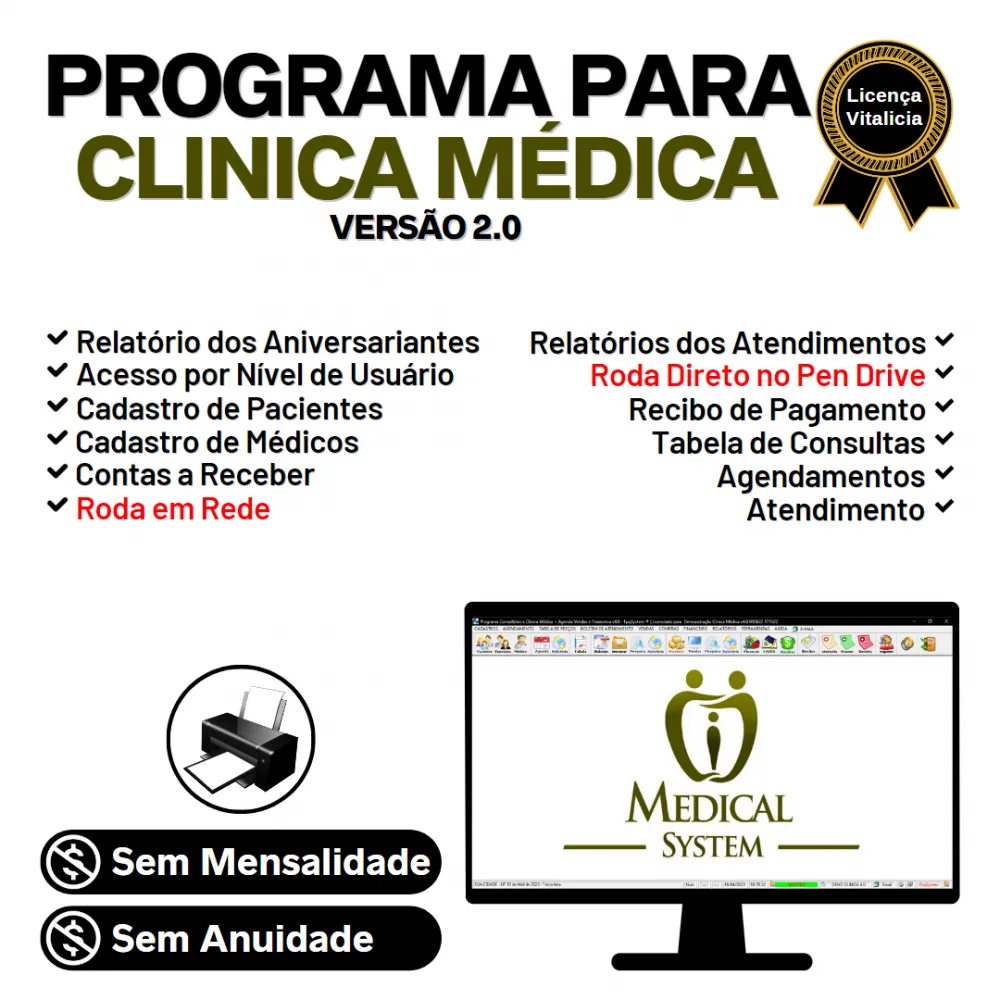 Programa Consultório, Clinica Médica com Agendamento v2.0