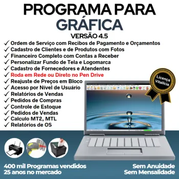 Programa OS Gráfica Rápida, Vendas e Financeiro v4.5