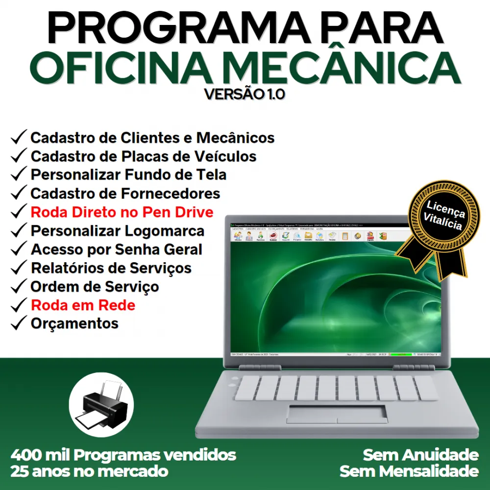       Programa Ordem de Serviço Oficina Mecânica v1.0