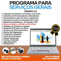 Programa OS Serviços Gerais com Vendas, Financeiro e Estatistica v5.6 Plus — imagem principal