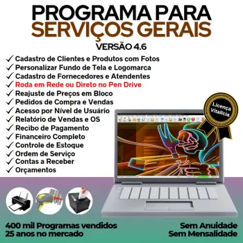 Programa OS Serviços Gerais com Vendas e Financeiro v4.6