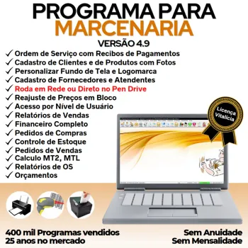 Programa OS Marcenaria com Ordem de Serviço e Financeiro v4.9