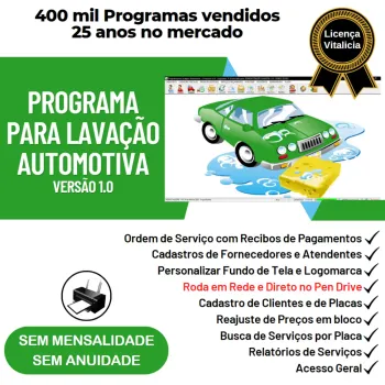 Programa para Lavagem Automotiva com Ordem de Serviços v1.0