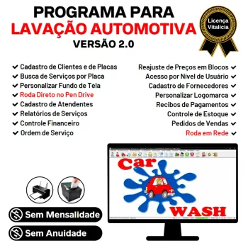 Programa para Lavagem Automotiva com Ordem de Serviço, Vendas e Financeiro v2.0