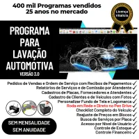 Programa para Lavagem Automotiva com Ordem de Serviço, Vendas e Financeiro v3.0 Plus — imagem principal