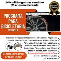 Programa para Loja de Bicicletaria com Serviços e Vendas v1.0 — imagem principal