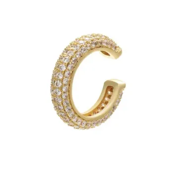 Piercing Fake Cravejado com Microzircônias - Ouro 18k