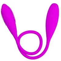 Vibrador Duplo Flexível SNAKY VIBE 7 Vibrações USB - BI-014327 - Foto 5