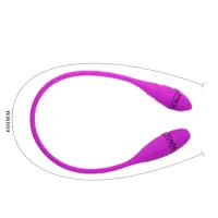 Vibrador Duplo Flexível SNAKY VIBE 7 Vibrações USB - BI-014327 - Foto 6