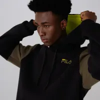 Moletom com Capuz  Fila Classics Colorblock Masculino - Preto - Foto 7