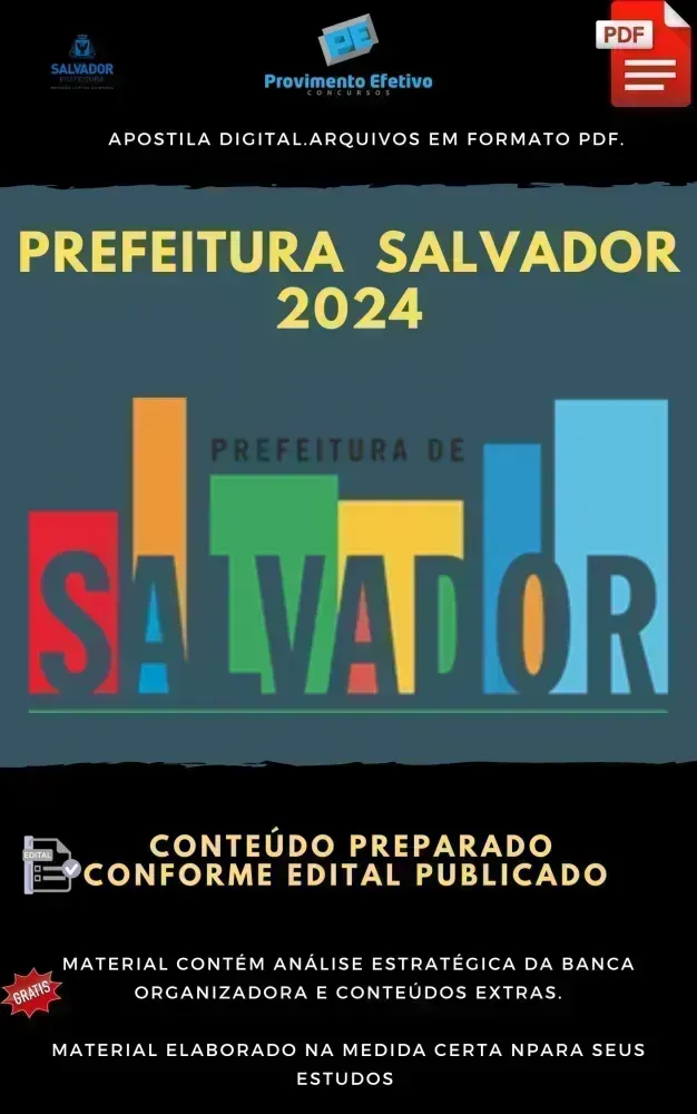 Apostila Prefeitura Salvador Odontólogo PSF Ano 2024