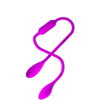 Vibrador Duplo Flexível SNAKY VIBE 12 Vibrações USB - BI-014327-5 - Foto 2