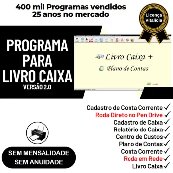 Programa Livro Caixa + Plano de Contas v2.0