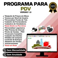 Programa PDV Frente de Caixa, Estoque e Financeiro v1.0 — imagem principal