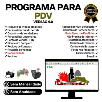Programa PDV Frente de Caixa, Estoque e Financeiro v2.0 - Plus